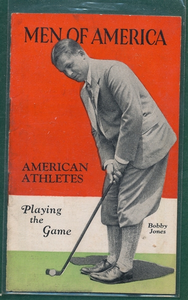 1928 Men of America Booklet #35 with Bobby Jones & Rogers Hornsby