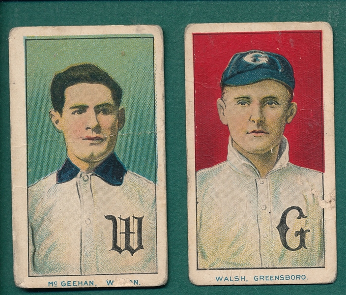 1910 T209 (Color) McGeehan & Walsh, Contentnea Cigarettes, Lot of (2)
