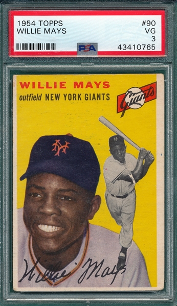 1954 Topps #90 Willie Mays PSA 3