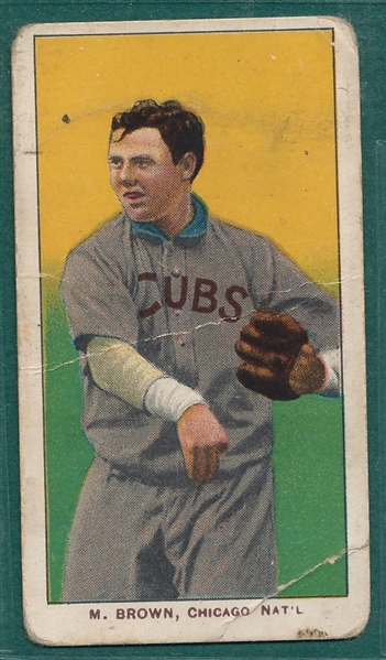 1909-1911 T206 Brown, Cubs On Shirt, Sweet Caporal Cigarettes 