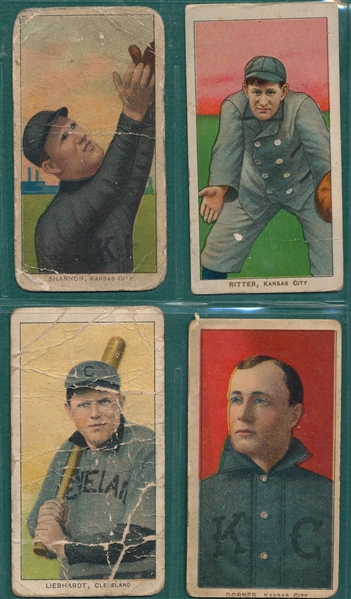 1909-1911 T206 Lot of (4) W/ Shannon, Tolstoi