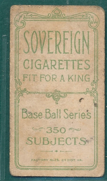 1909-1911 T206 Baker Sovereign Cigarettes