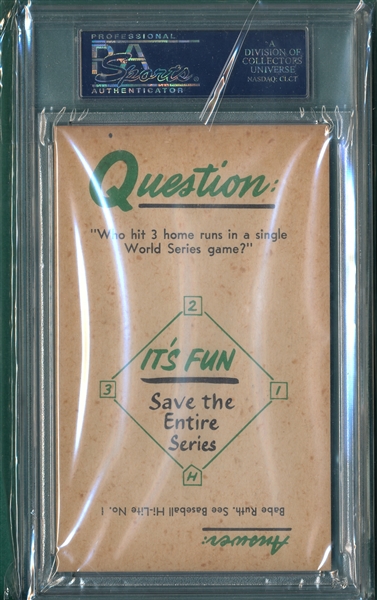 1960 Nu-Card #51 Hank Aaron, Baseball Highlights, PSA 7