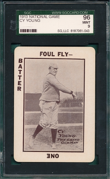 1913 National Game Cy Young SGC 96 *MINT*