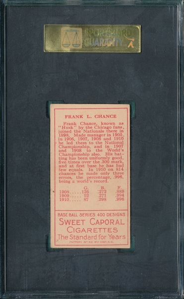 1911 T205 Chance Sweet Caporal Cigarettes SGC 60