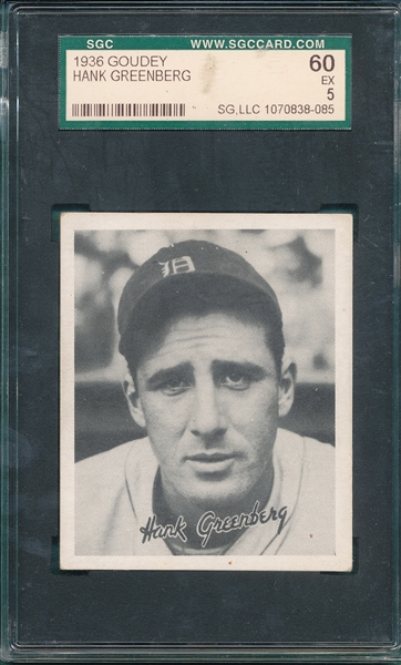 1936 Goudey Hank Greenberg SGC 60