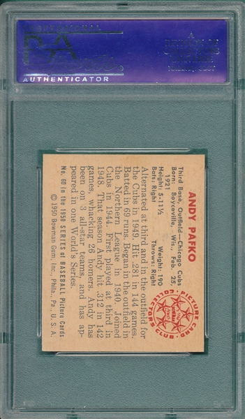 1950 Bowman #60 Andy Pafko PSA 7 *SP*