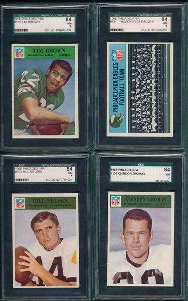 1966 Philadelphia Lot of (4) SGC 84 W/ #131 Eagles Team