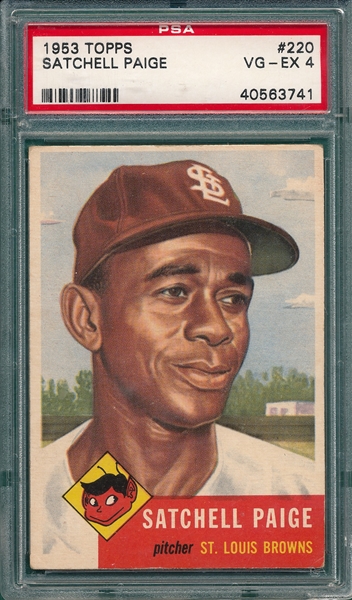 1953 Topps #220 Satchell Paige PSA 4