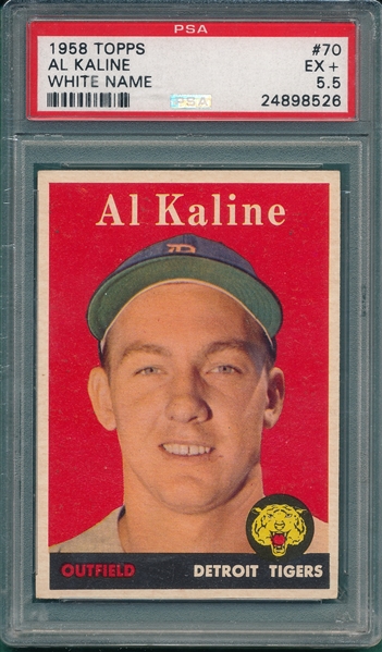 1958 Topps #70 Al Kaline PSA 5.5 