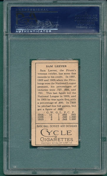 1911 T205 Leever Cycle Cigarettes PSA 3