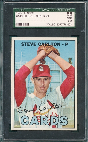 1967 Topps #146 Steve Carlton SGC 86