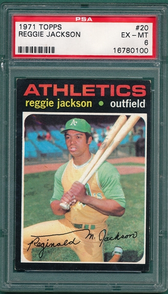 1971 Topps #20 Reggie Jackson PSA 6
