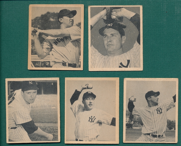 1948 Bowman Lot of (5) Yankees W/ #26 Shea *SP*