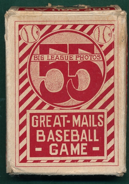 1924 WG7 Walter Mails Baseball Game Card Box