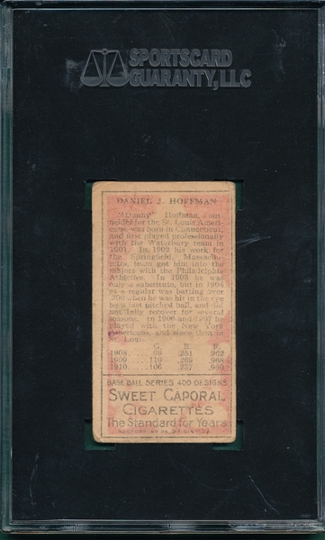 1911 T205 Hoffman Sweet Caporal Cigarettes SGC 30 *Wet Sheet*