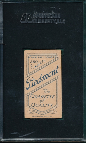 1909-1911 T206 Walsh Piedmont Cigarettes SGC 50