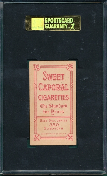 1909-1911 T206 Chance, Yellow Portrait, Sweet Caporal Cigarettes, SGC 70