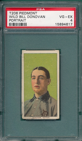 1909-1911 T206 Donovan, Portrait, Piedmont Cigarettes PSA 4 