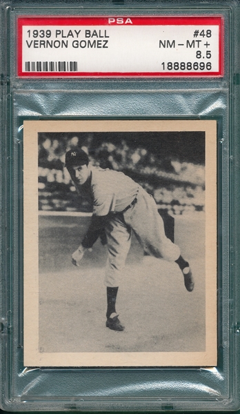 1939 Play Ball #48 Vernon Gomez PSA 8.5