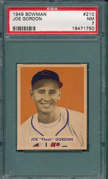 1949 Bowman #210 Joe Gordon PSA 7 *Hi #*