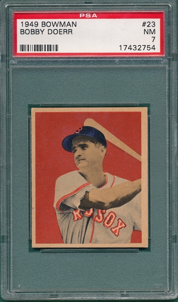 1949 Bowman #23 Bobby Doerr PSA 7
