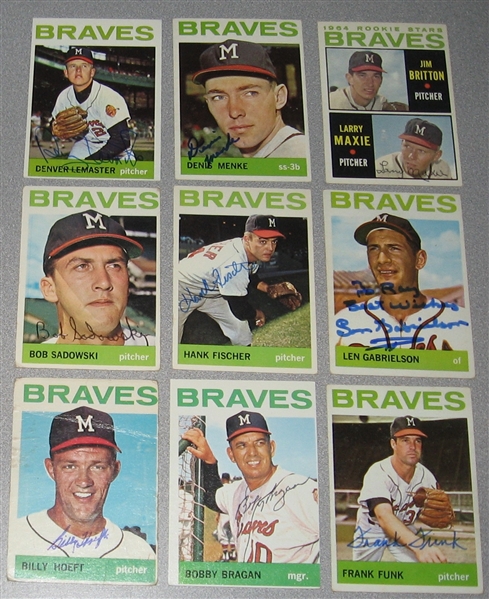 1964 Topps Lot of (13) Autographed Pirates W/ Schwall