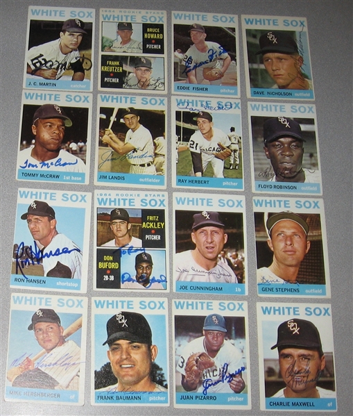 1964 Topps Lot of (20) Autographed Athletics W/ Horlen