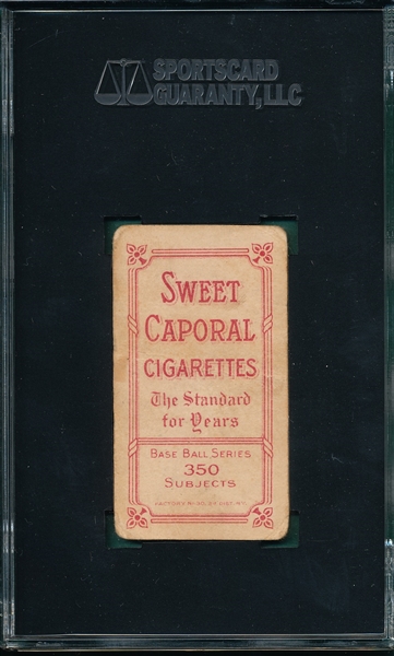 1909-1911 T206 Reulbach, No Glove, Sweet Caporal Cigarettes SGC 20