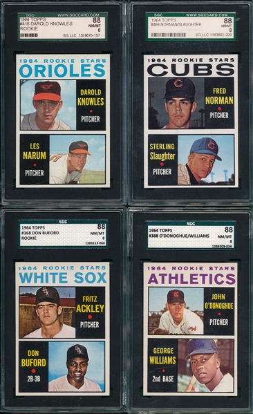 1964 Topps Lot of (12) Rookies W/ #368 White Sox SGC 88 