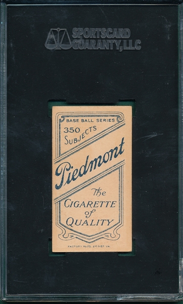 1909-1911 T206 Willis, Bat, Piedmont Cigarettes SGC 60