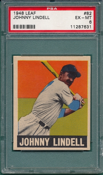 1948-49 Leaf #82 Johnny Lindell PSA 6