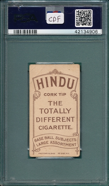 1909-1911 T206 Wilhelm, Hands At Chest, Hindu Cigarettes, PSA 1.5
