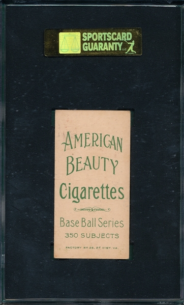 1909-1911 T206 Stahl, Glove Shows, American Beauty Cigarettes, SGC 60 *Only One Graded Higher*