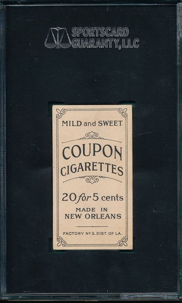 1914 T213-2 Marquard, NY, Portrait, Coupon Cigarettes SGC 40