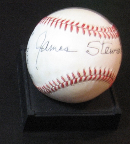 James Stewart Single Signed Baseball JSA