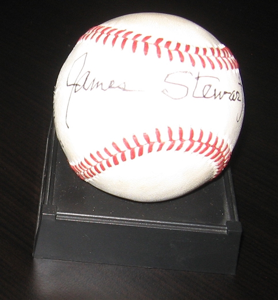 James Stewart Single Signed Baseball JSA