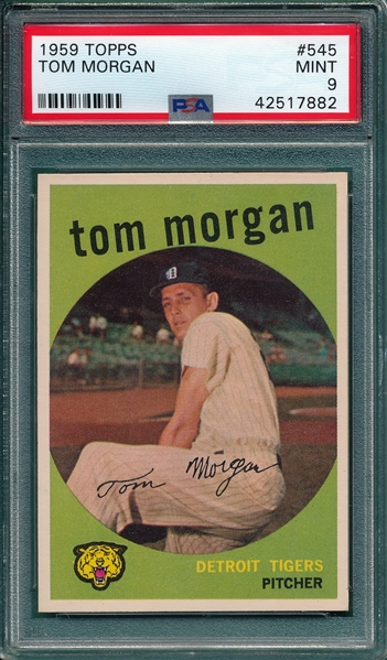1959 Topps #545 Tom Morgan PSA 9 *MINT* *Hi #*