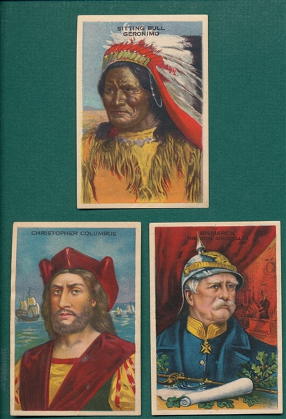 1910 F130 Heroes of History Lot of (9) W/ #42 Sitting Bull