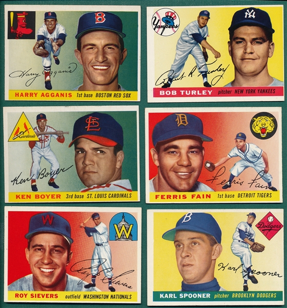 1955 Topps Lot of (88) W/ #152 Agganis