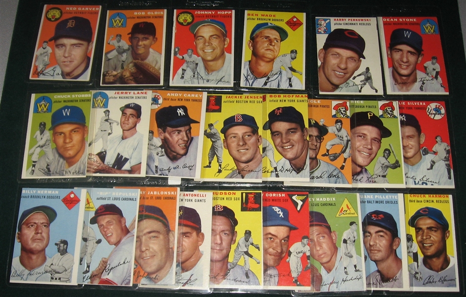 1954 Topps Lot of (37) W/ #13 Billy Martin