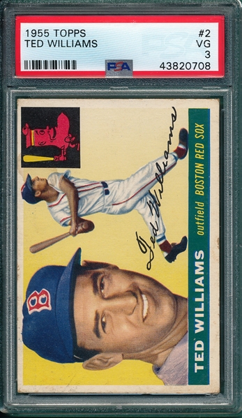 1955 Topps #2 Ted Williams PSA 3