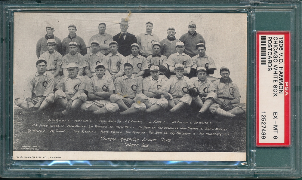 1906 V. O. Hammon PC, Chicago White Sox, PSA 6 *Only One Higher*