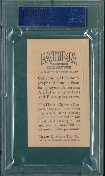 1914 T222 Chalmers Fatima Cigarettes PSA 3