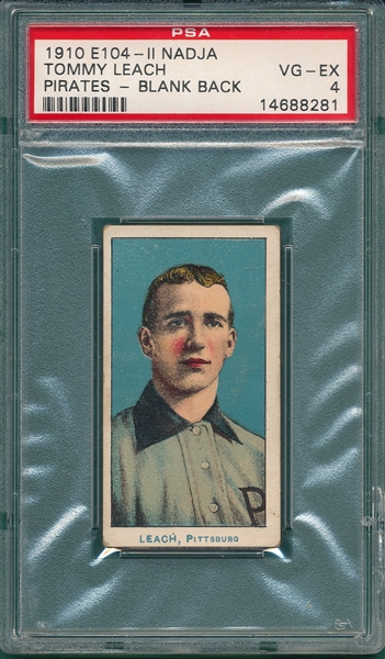 1910 E104-2 Leach Nadja, Blank Back, PSA 4