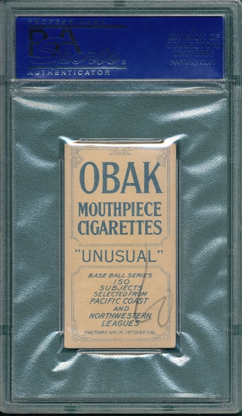 1910 T212-2 Armbruster, Obak Cigarettes PSA 4 (MK) *150 Subjects*