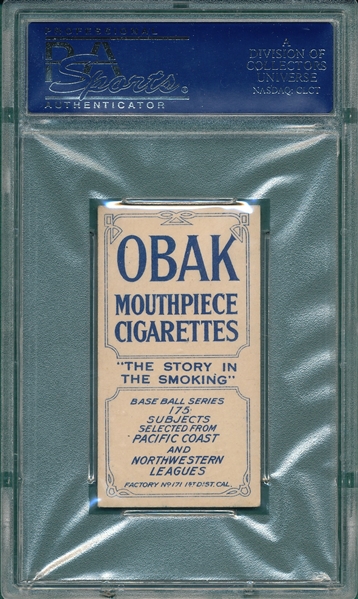 1910 T212-2 Hiester Obak Cigarettes PSA 5