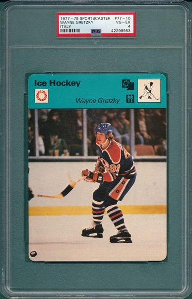 1977-79 Sportscaster #77-10 Wayne Gretzky PSA 4