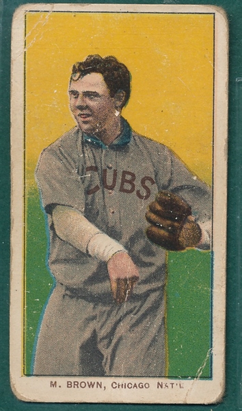 1909-1911 T206 Brown, Cubs On Shirt, Piedmont Cigarettes 