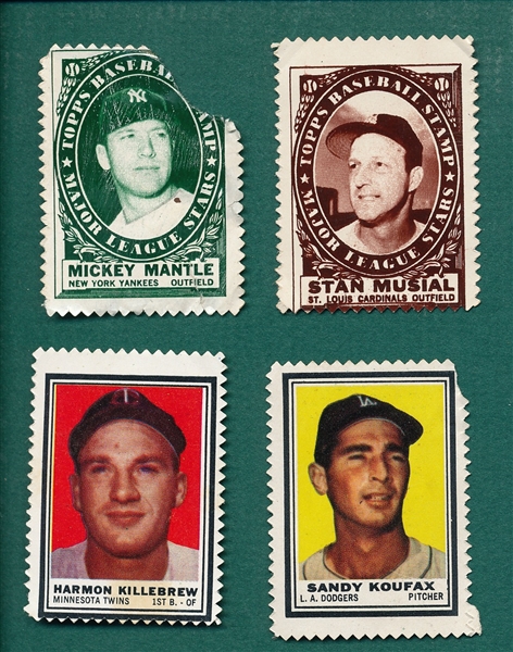 1961-62 Topps Baseball Stamps Lot of (149) W/ Mantle